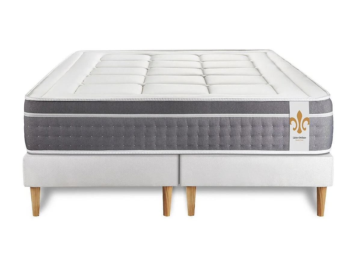 Pack Le Trente 200 x 200 cm double sommiers Blanc