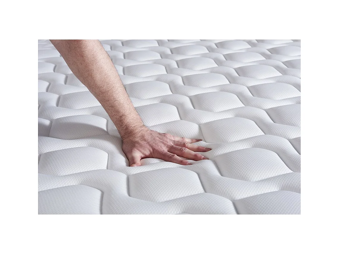 Ensemble matelas Mémoire de forme ACTIMEMO MAX 120x190 cm Maxi épaisseur 7zones de confort + sommier KIT gris