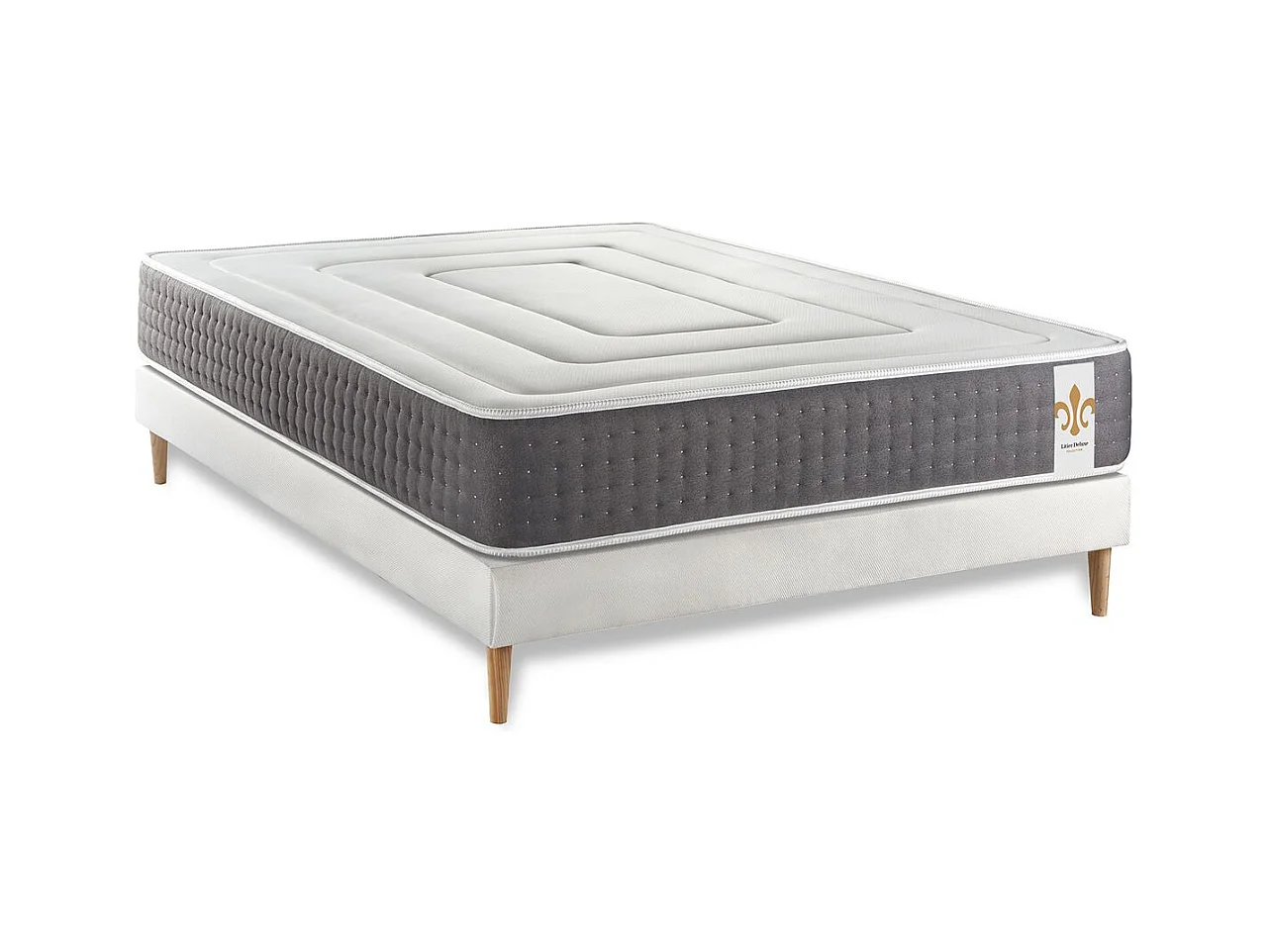 Ensemble Vingt-Six 140 x 190 cm sommier Kit Blanc