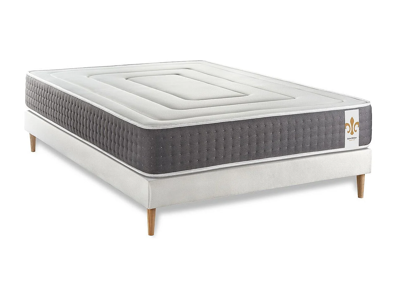 Ensemble Vingt-Six 200 x 200 cm sommier Kit Blanc