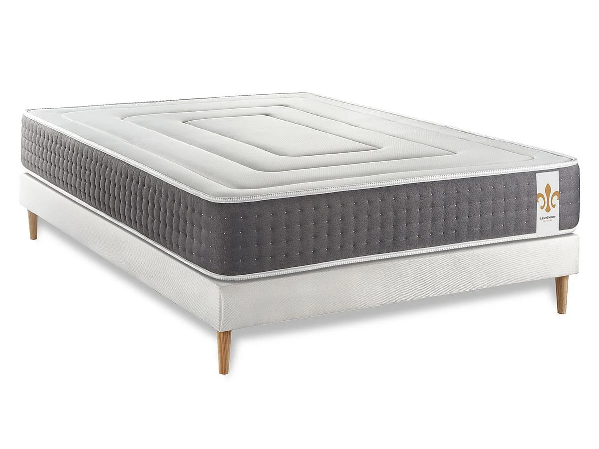 Ensemble Vingt-Six 200 x 200 cm sommier Kit Blanc