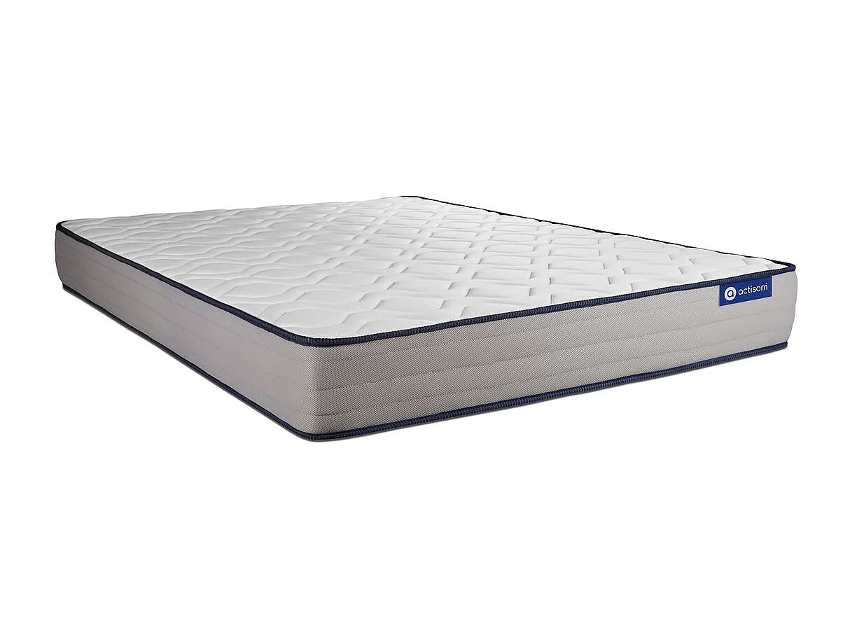 Ensemble matelas Mémoire de forme ACTIMEMO FORM 120x200 cm 5zones de confort + sommier KIT blanc