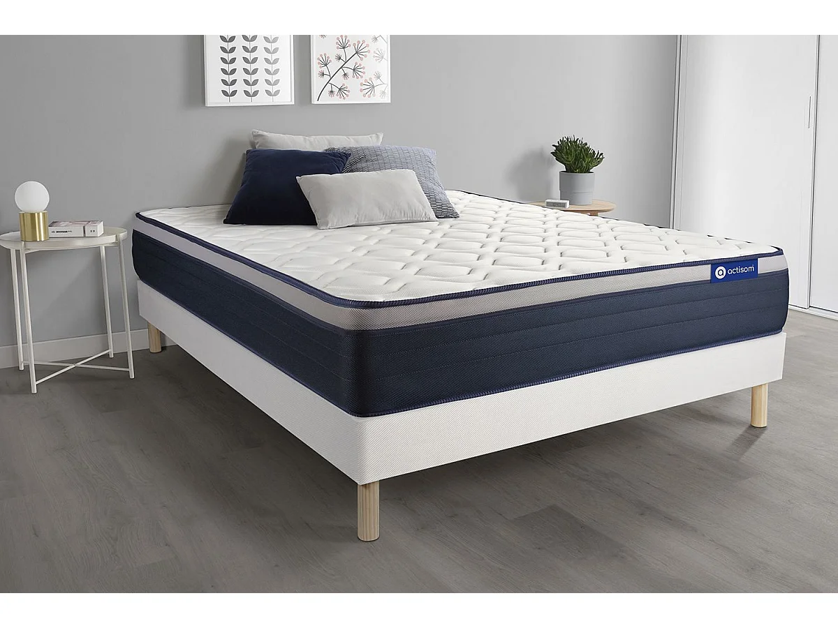 Lattenbodem en Actimemo max matras 80x200cm , matrasdikte : 26 cm , traagschuim , stevig, 7 comfortzones
