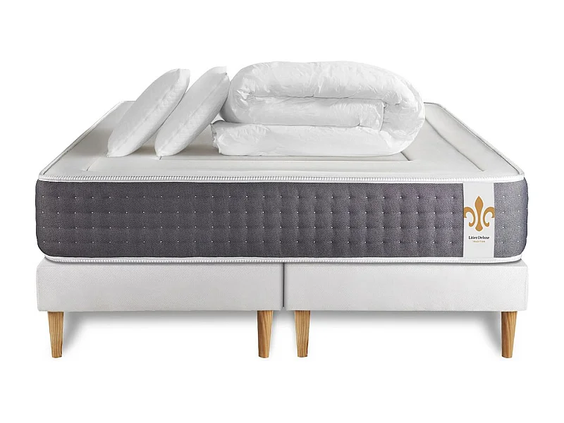Pack Le Vingt-Six 160 x 200 cm double sommiers Blanc