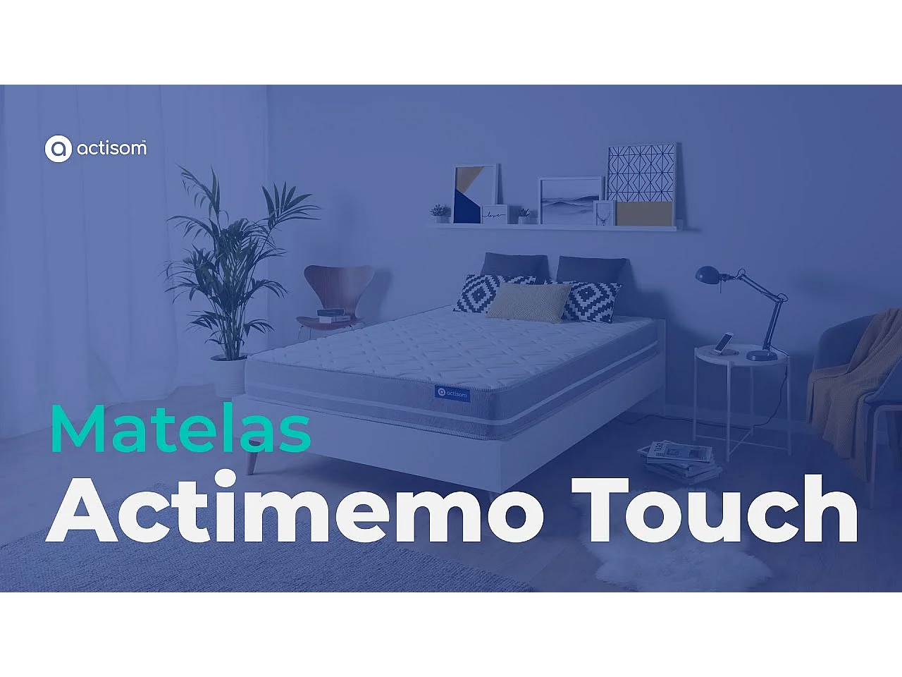 Pack colchón Actimemo touch 120x200cm + Somier, espuma viscoelástica, 3 zonas de confort