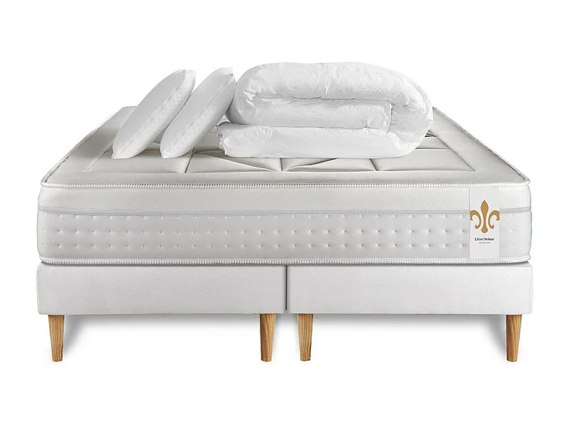 Pack Le Vingt-Huit 160 x 200 cm double sommiers Blanc