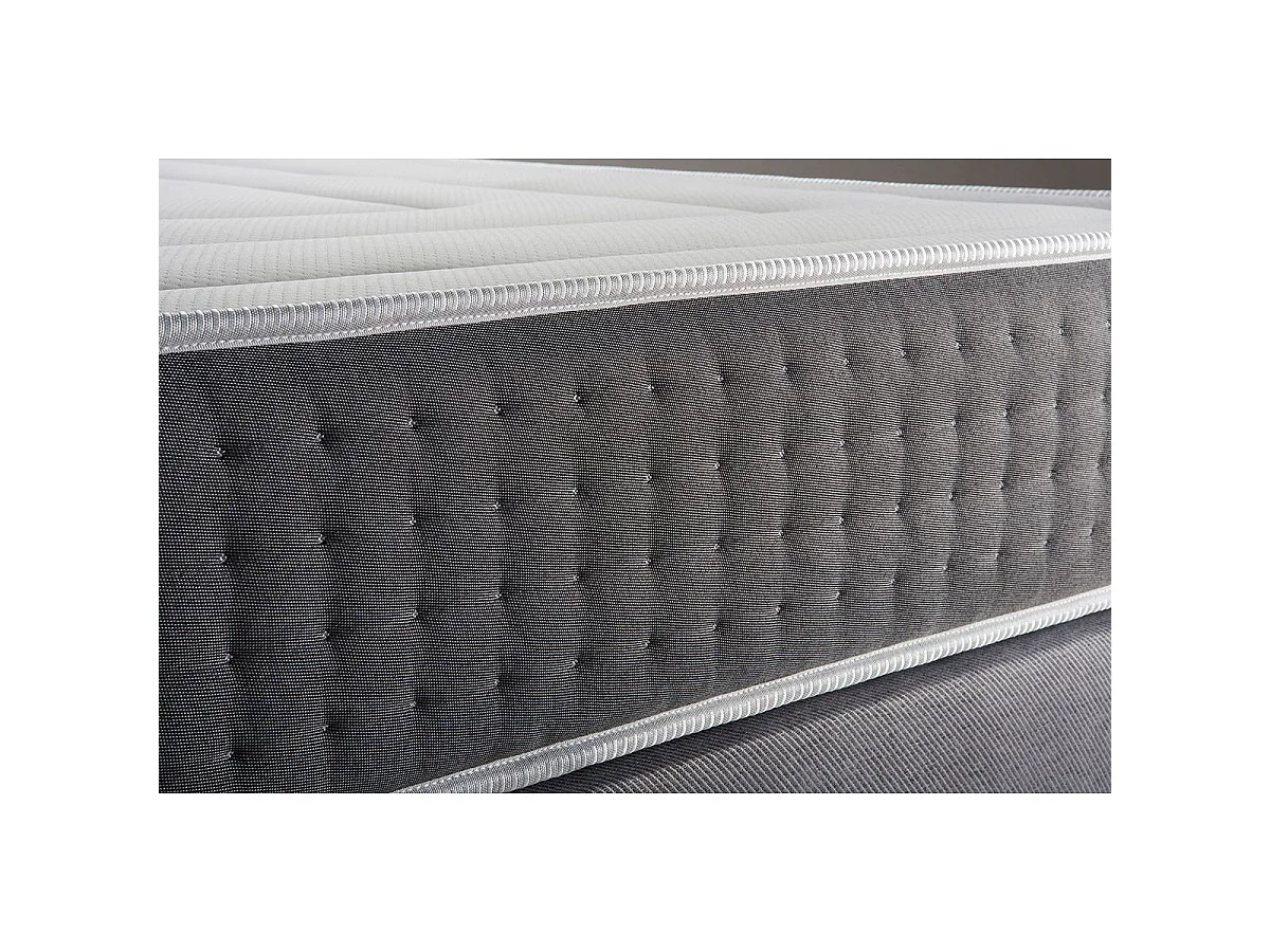 Ensemble Vingt-Six 160 x 200 cm sommier Kit Gris