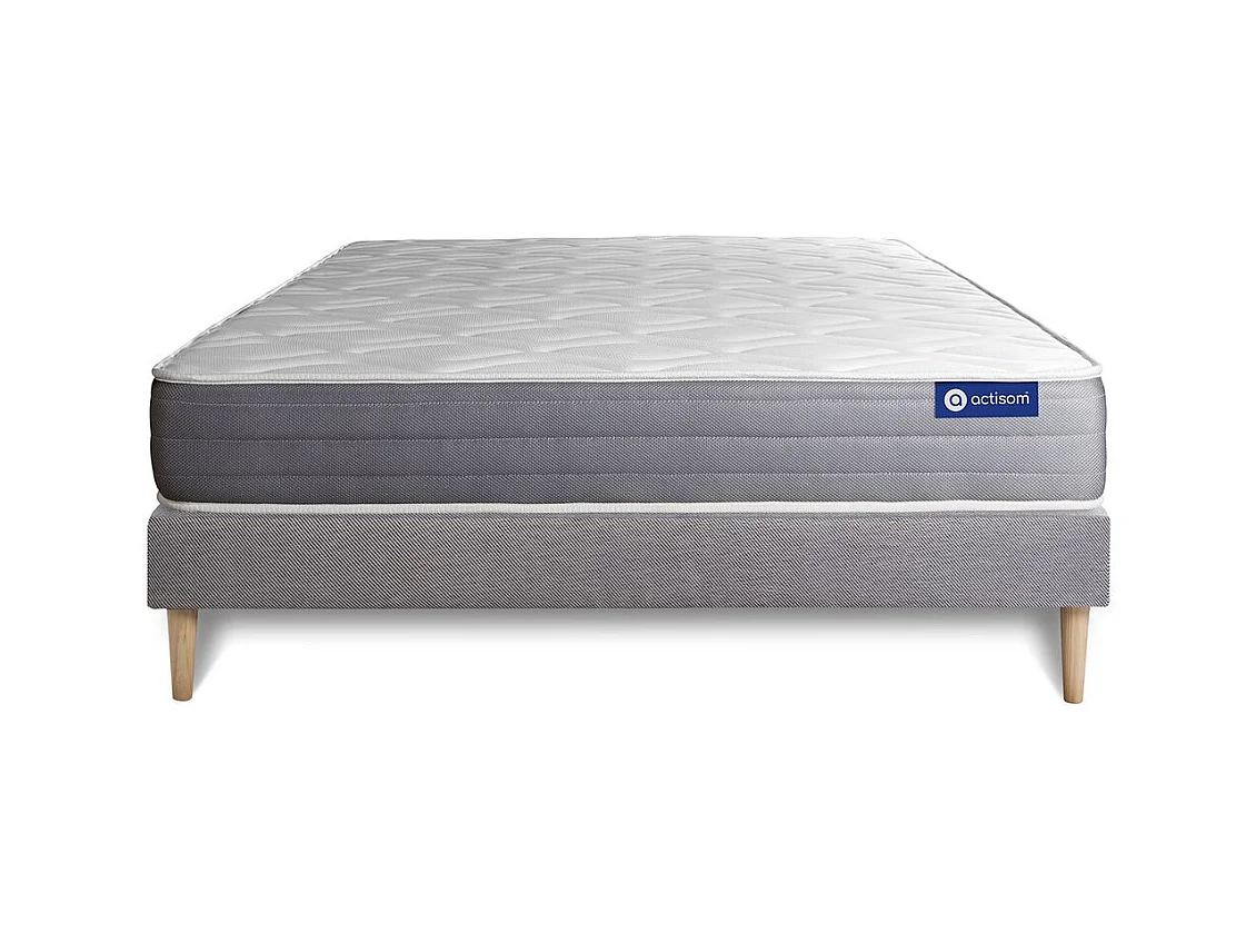 Pack colchón Actiflex dream 120x190cm + Somier, Muelles ensacados y espuma viscoelástica, 3 zonas de confort
