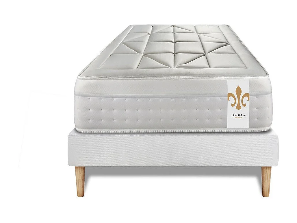 Ensemble Vingt-Huit 90 x 200 cm sommier Kit Blanc