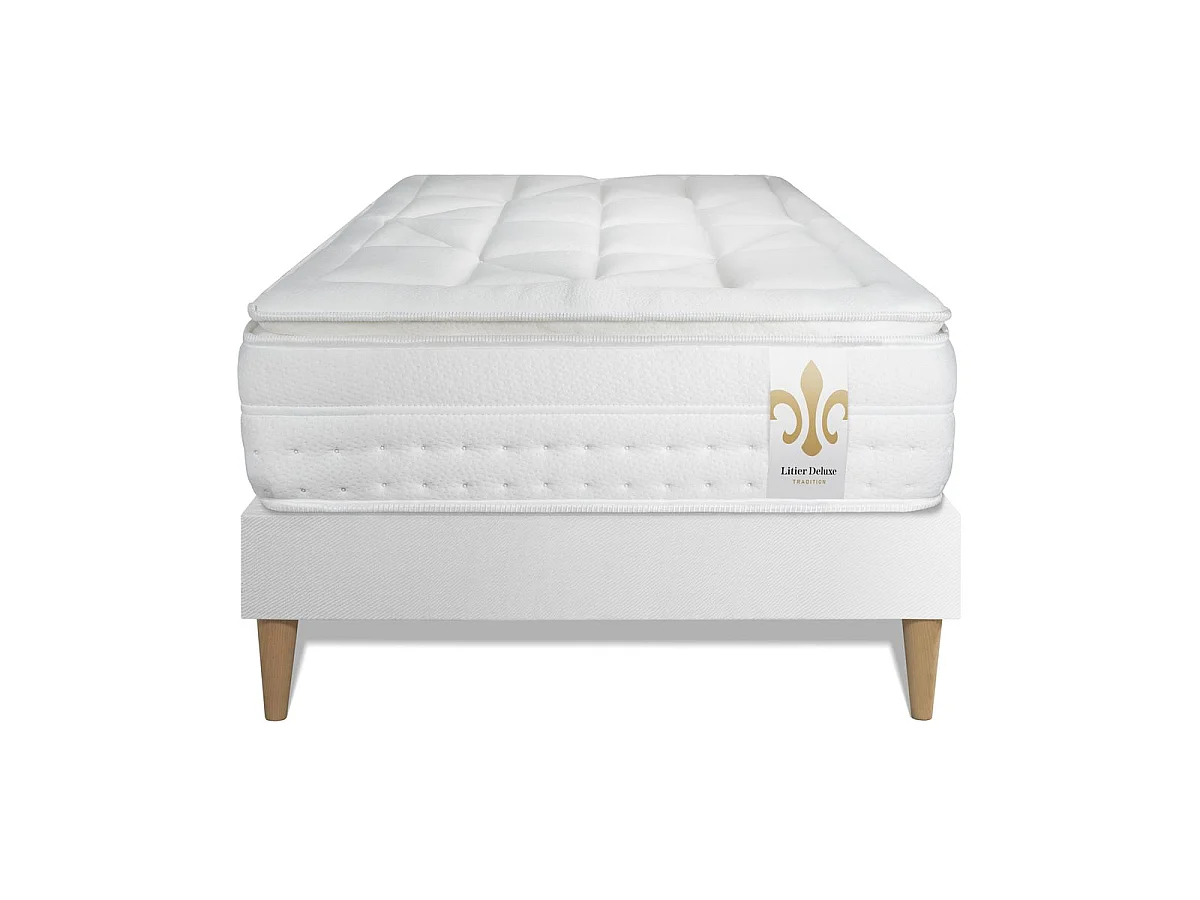 Ensemble Vingt-Huit 90 x 200 cm sommier Kit Blanc