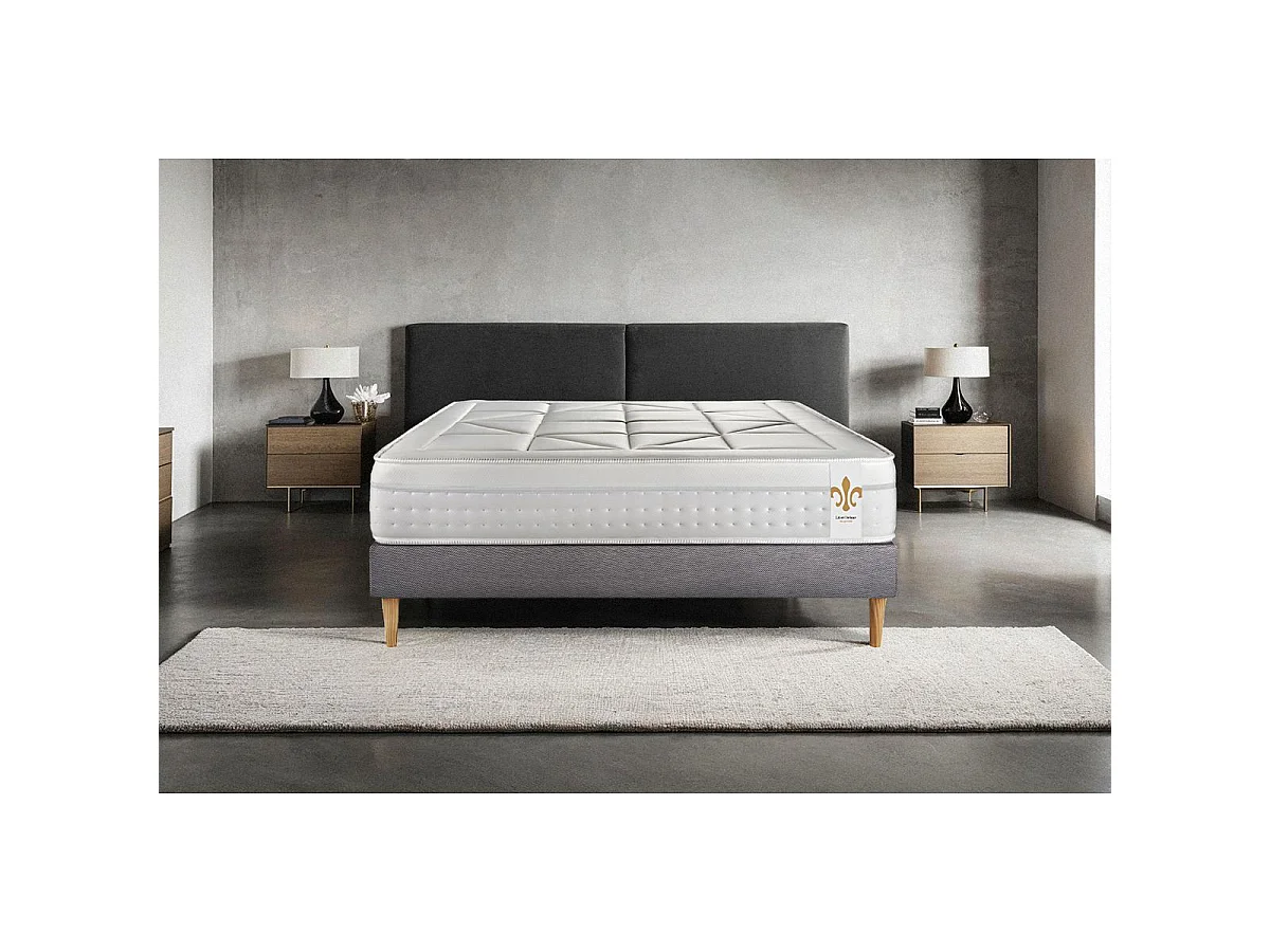 Ensemble Vingt-Huit 90 x 200 cm sommier Kit Gris