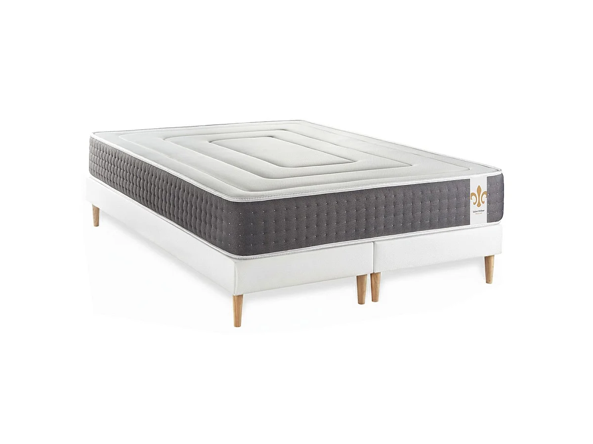 Ensemble Le Vingt-Six 200 x 200 cm double sommiers Blanc