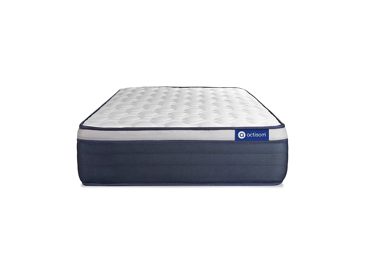 Ensemble matelas Latex+Mémoire de forme ACTILATEX MAX 80x200 cm Maxi épaisseur 7zones de confort + sommier KIT gris