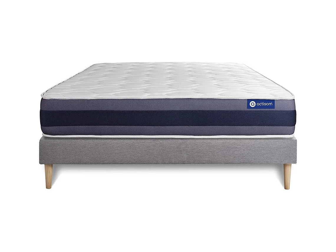 Lattenbodem en Actilatex morpho matras 120x190cm , matrasdikte : 24 cm , latex en traagschuim , gebalanceerd, 5 comfortzones