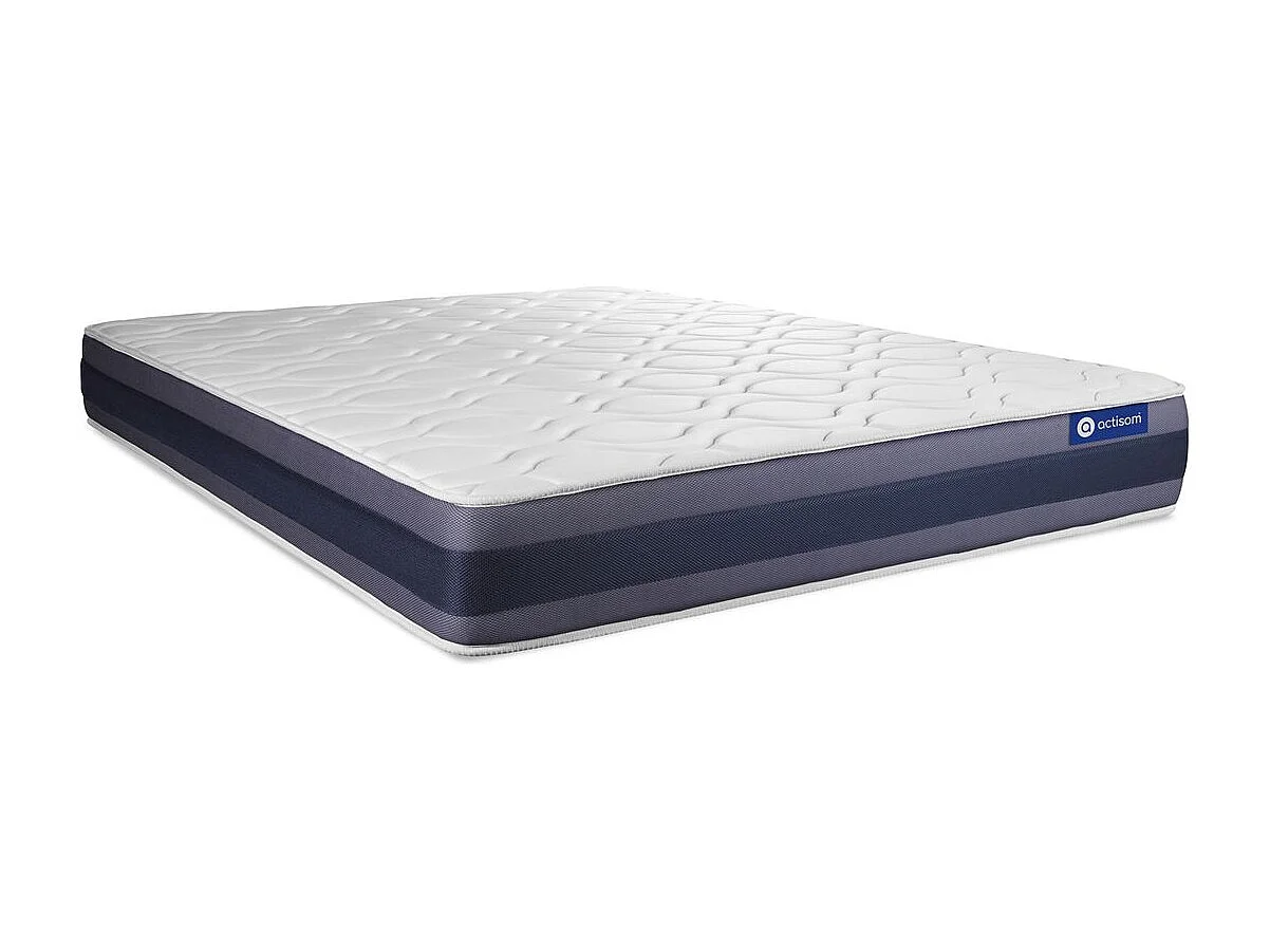 Ensemble matelas Latex+Mémoire de forme ACTILATEX MORPHO 120x190 Maxi épaisseur 5zones de confort + sommier KIT gris