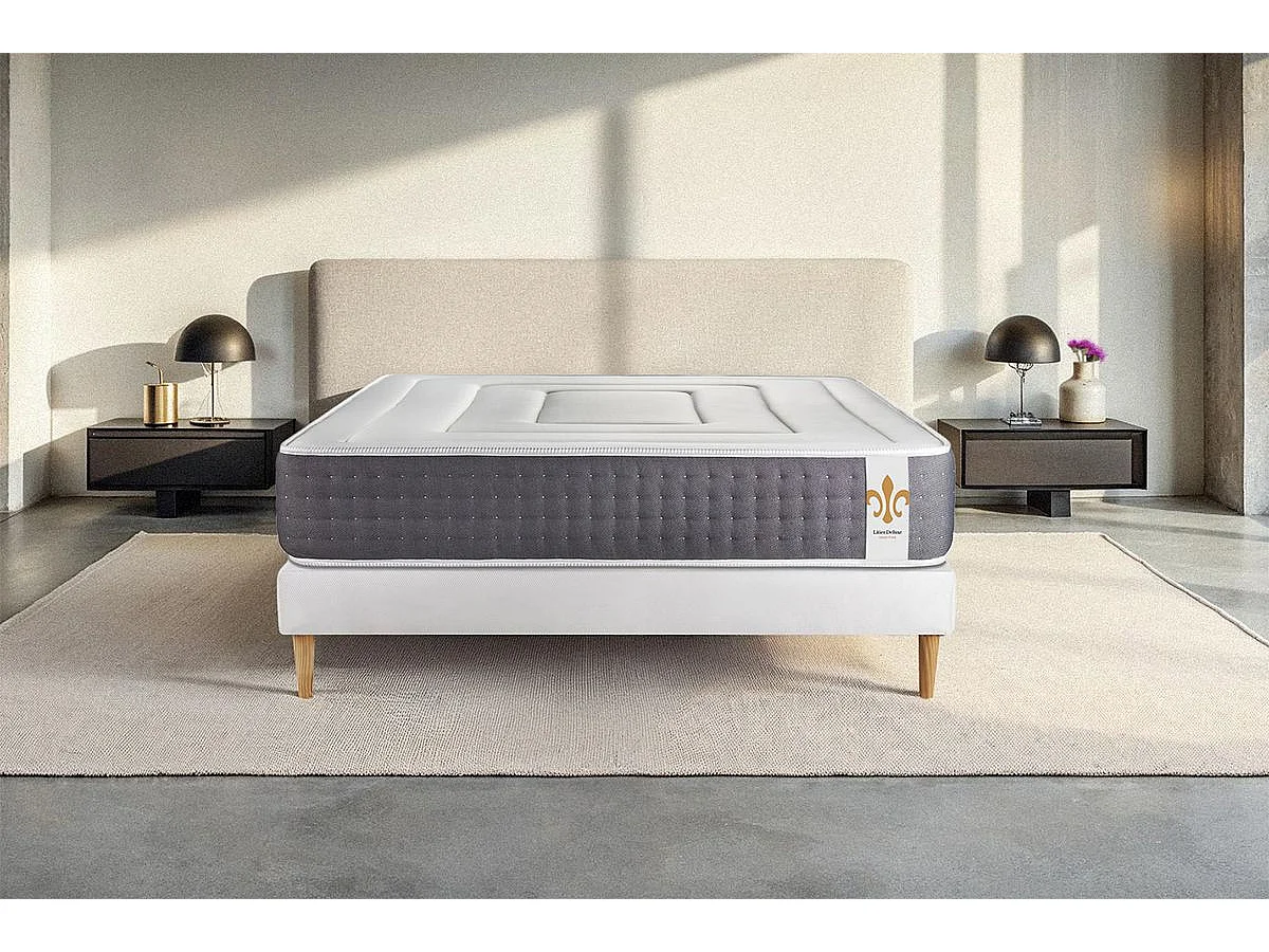 Ensemble Vingt-Six 180 x 200 cm sommier Kit Blanc