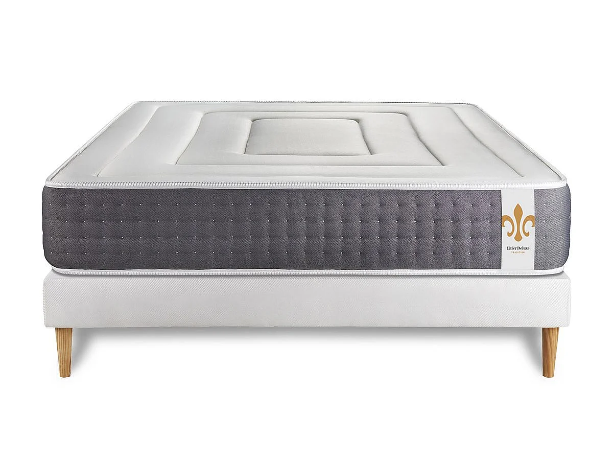 Ensemble Vingt-Six 180 x 200 cm sommier Kit Blanc