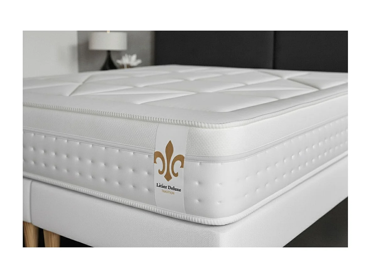 Pack Vingt-Huit 140 x 200 cm sommier Kit Blanc