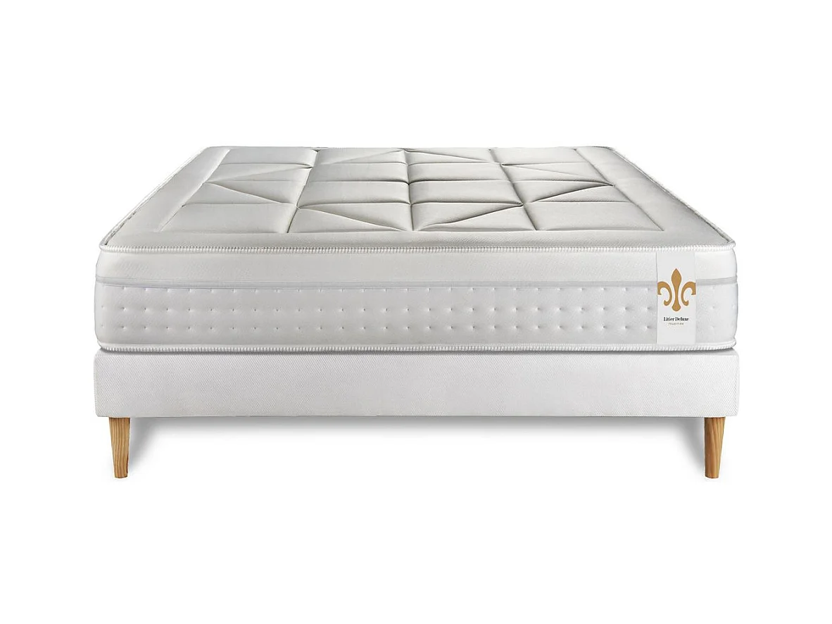 Ensemble Vingt-Huit 160 x 200 cm sommier Kit Blanc