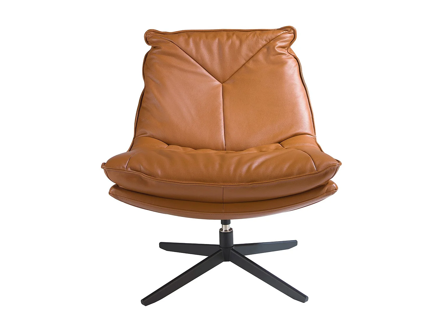 Fauteuil pivotant en cuir marron 5096 ANGEL CERDA