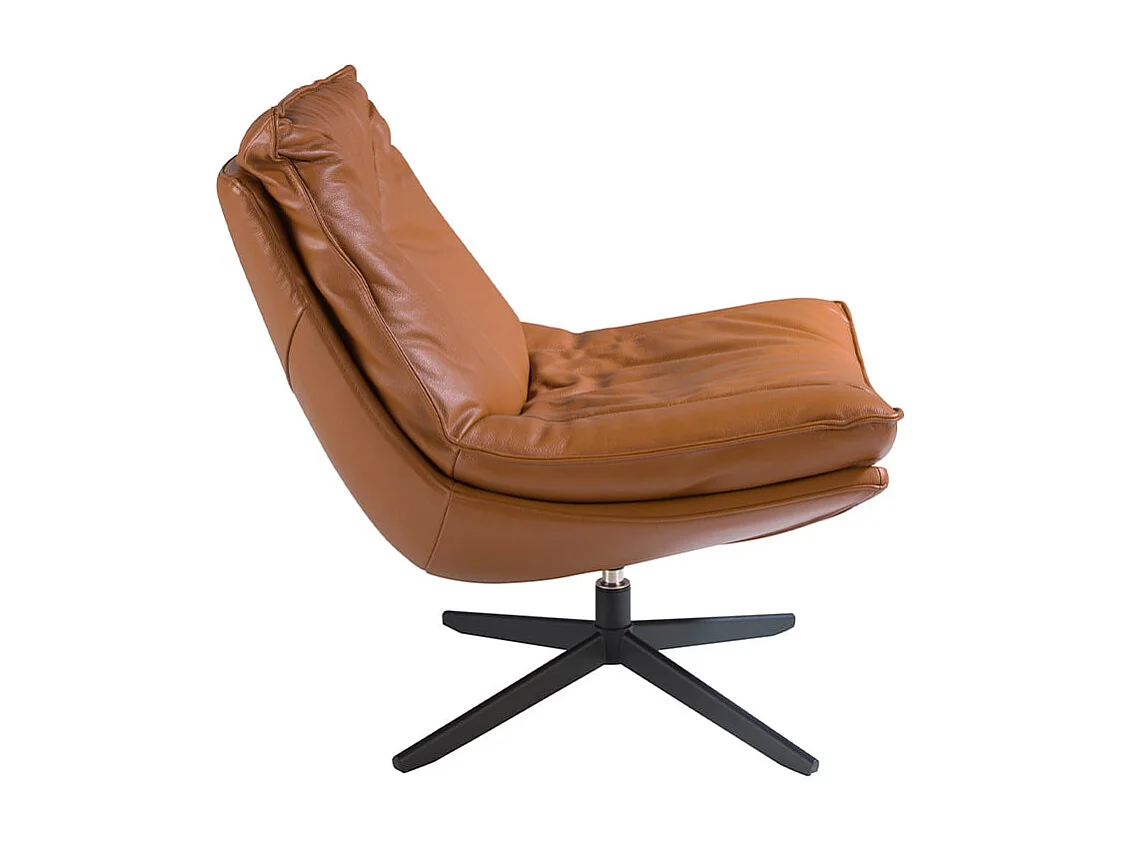 Fauteuil pivotant en cuir marron 5096 ANGEL CERDA