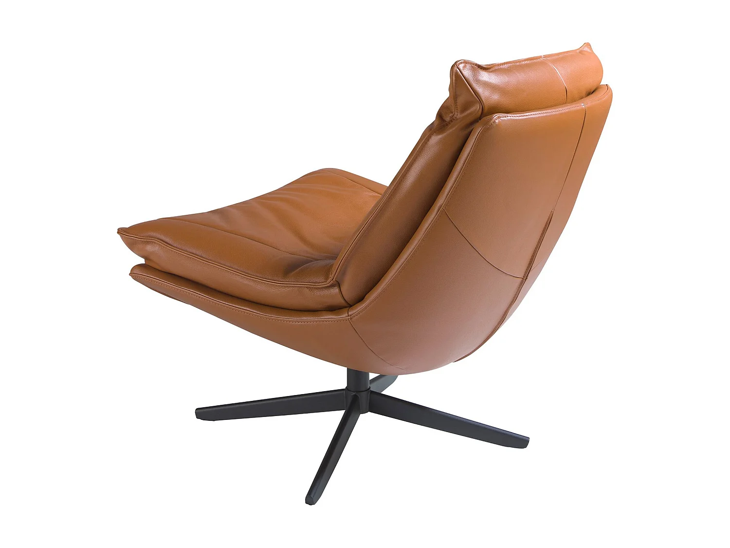 Fauteuil pivotant en cuir marron 5096 ANGEL CERDA