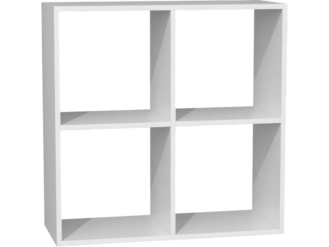 Kauf Unique CDF Malax 2x2 Bücherregal | Farbe: weiß | Schrank, Sockel für Wohnzimmer, Büro und Arbeitszimmer | Regal für Bücher und Spielzeug | Modern | Ideal für Kinderzimmer, Teenager, Jugendzimmer