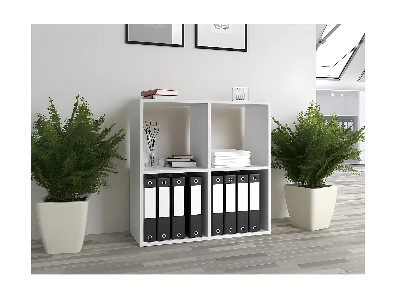 MARION  | Étagère casier fonctionnelle bibliothèque chambre/bureau/salon | Dimensions : 75x74x30 |Meuble rangement livres