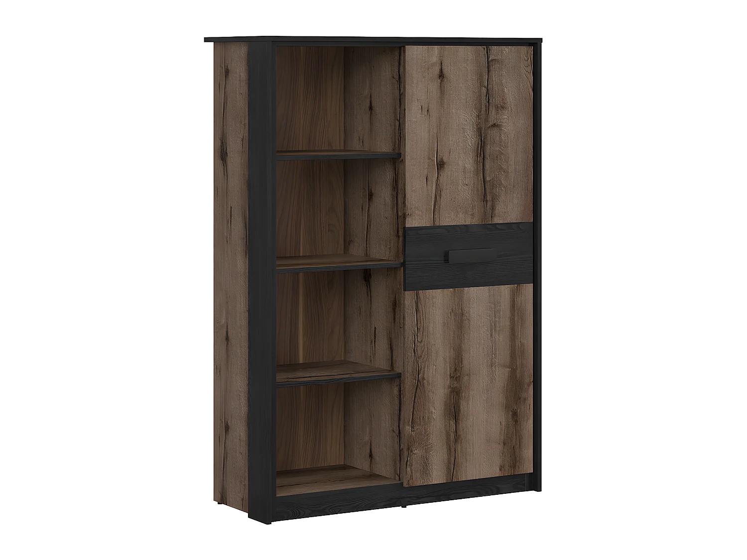 1-deurs Romaanse houten boekenkast