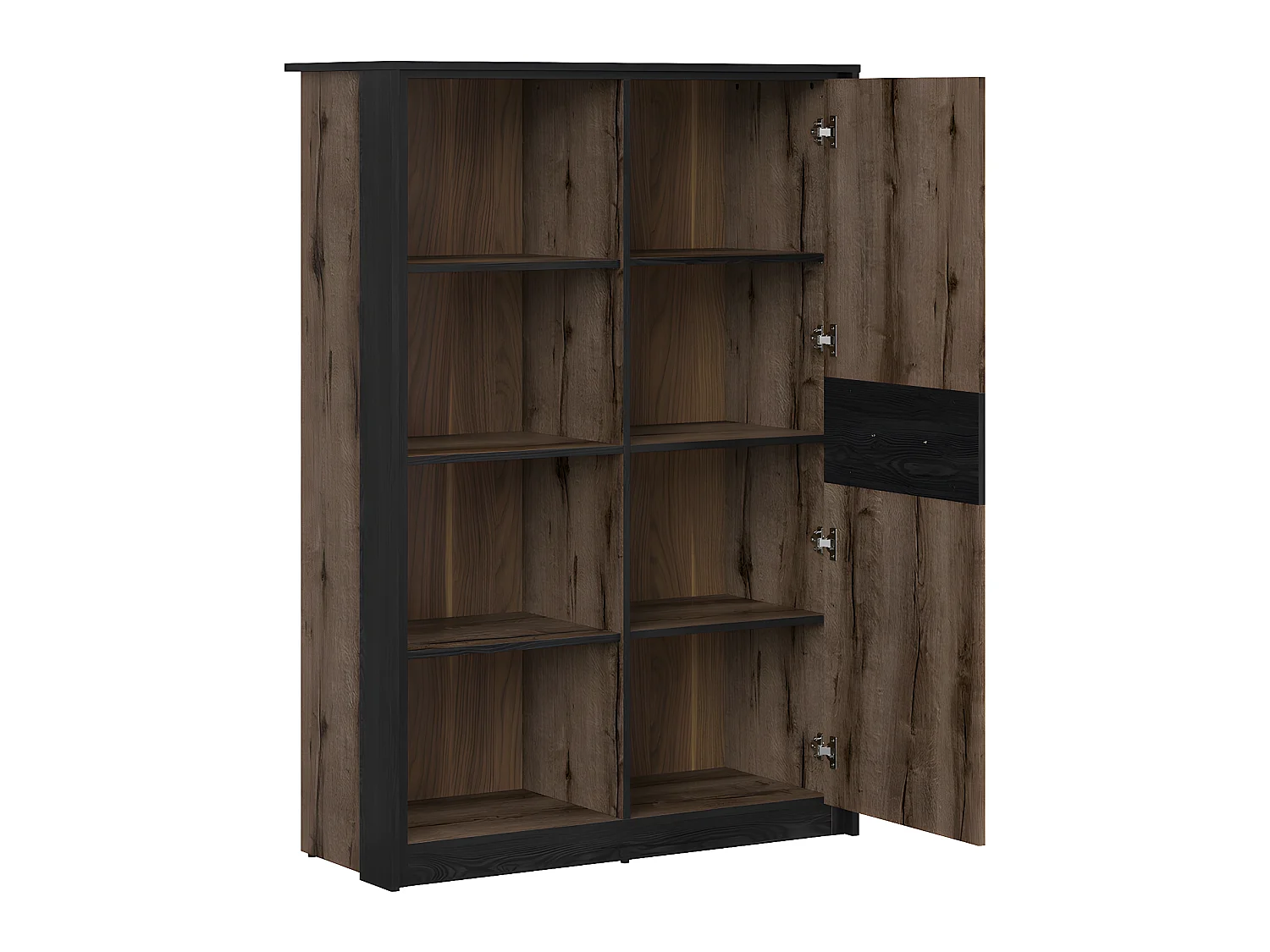 1-deurs Romaanse houten boekenkast