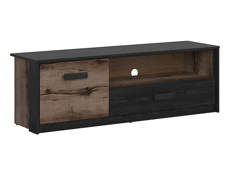 Mueble TV 1 puerta 1 cajón 150 cm Romane Madera