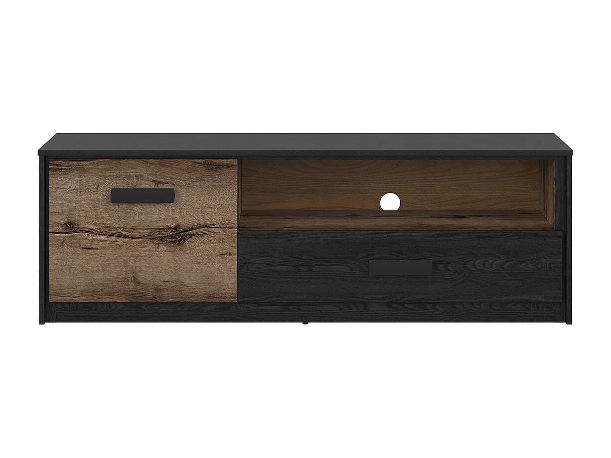 Mobile TV 1 anta 1 cassetto Romane marrone e nero 150cm