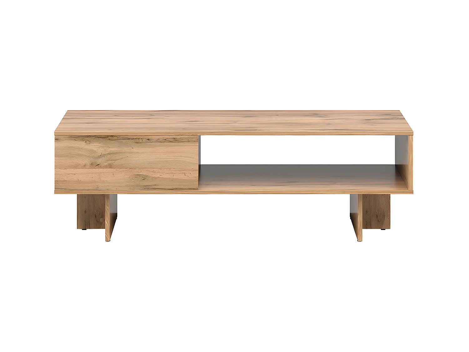 Table basse 1 tiroir 1 niche Selma Bois