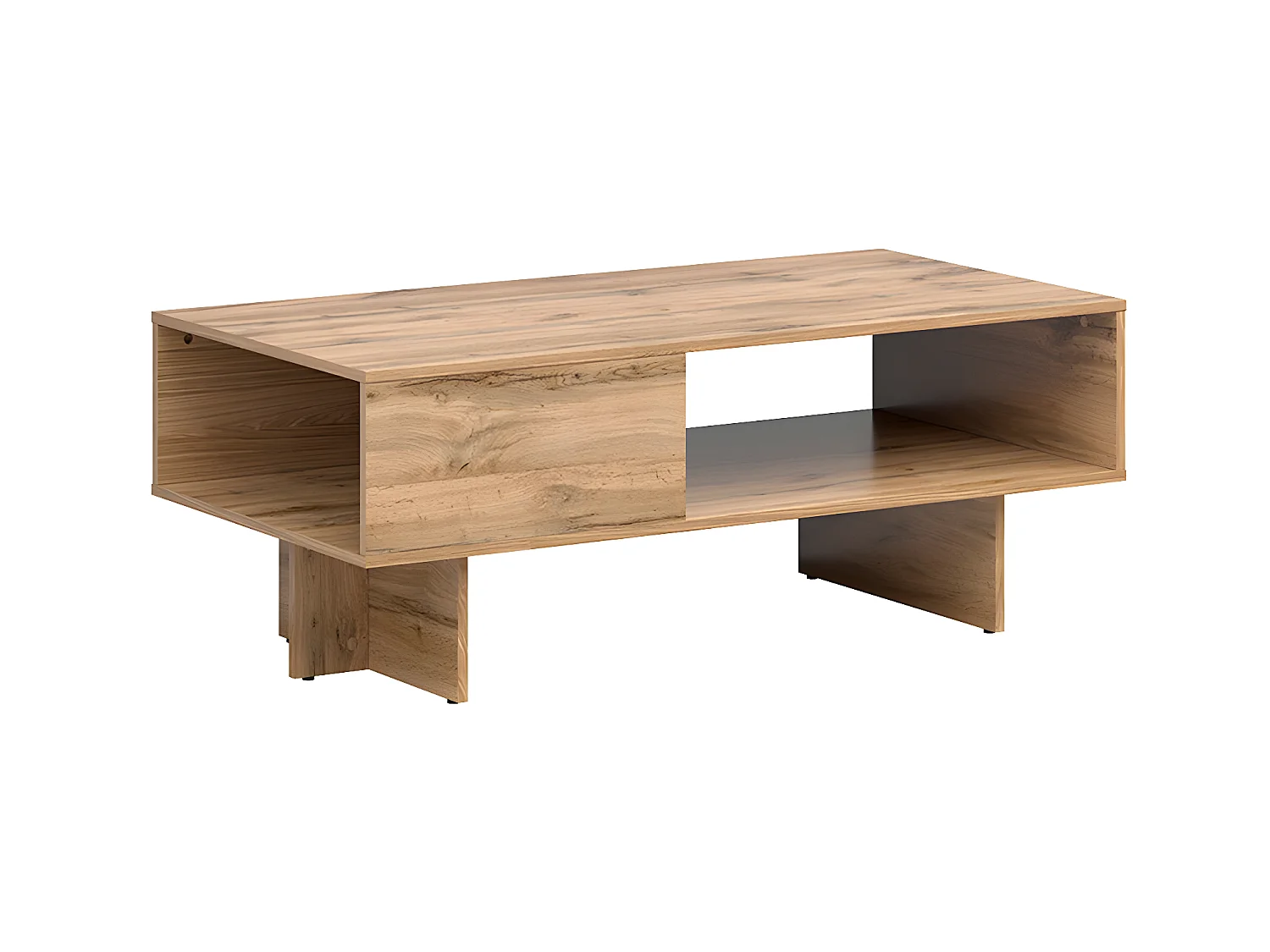 Table basse 1 tiroir 1 niche Selma Bois
