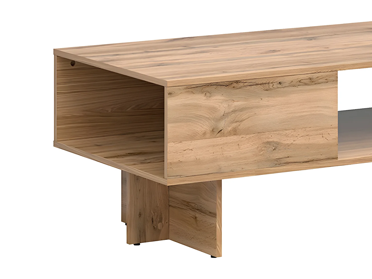 Table basse 1 tiroir 1 niche Selma Bois