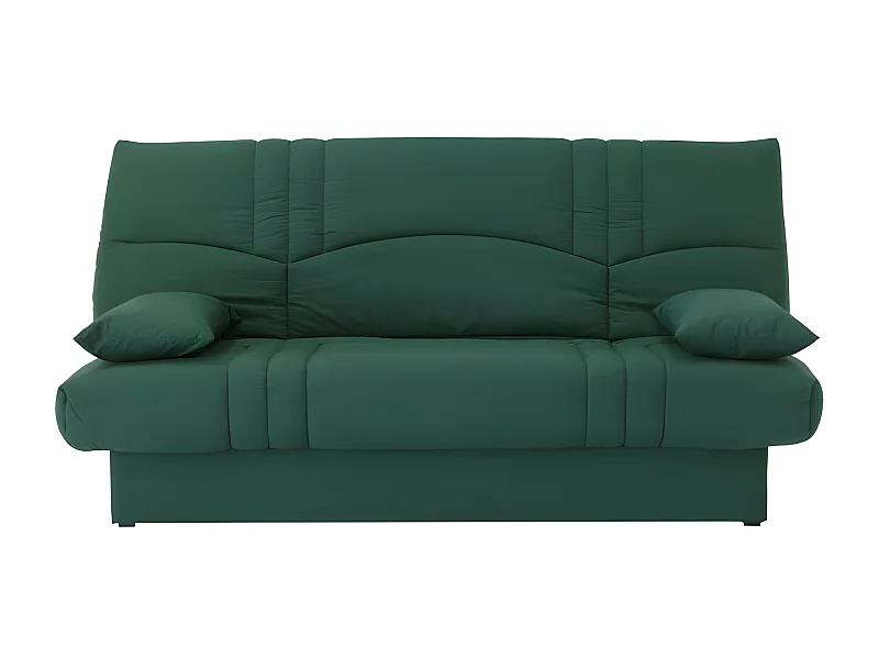 Banquette clic clac 3 places - tissu Vert foret - Style contemporain - L 190 x P 92 cm - DREAM