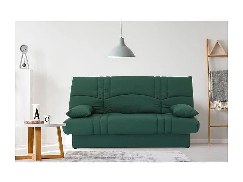 Banquette clic clac 3 places - tissu Vert foret - Style contemporain - L 190 x P 92 cm - DREAM