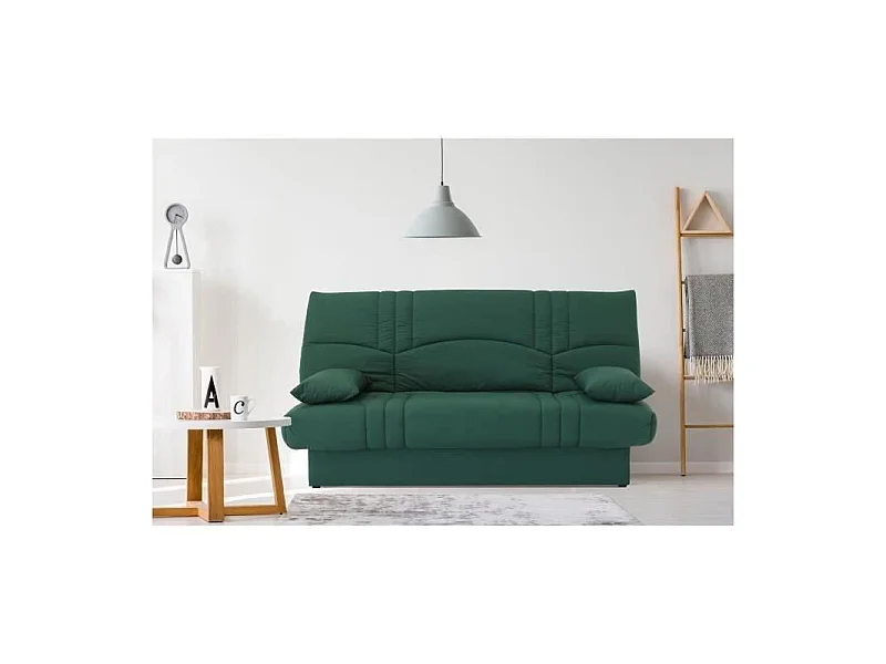 Sofá Clic Clac 3 Plazas Verde Bosque Convertible Estilo Contemporáneo