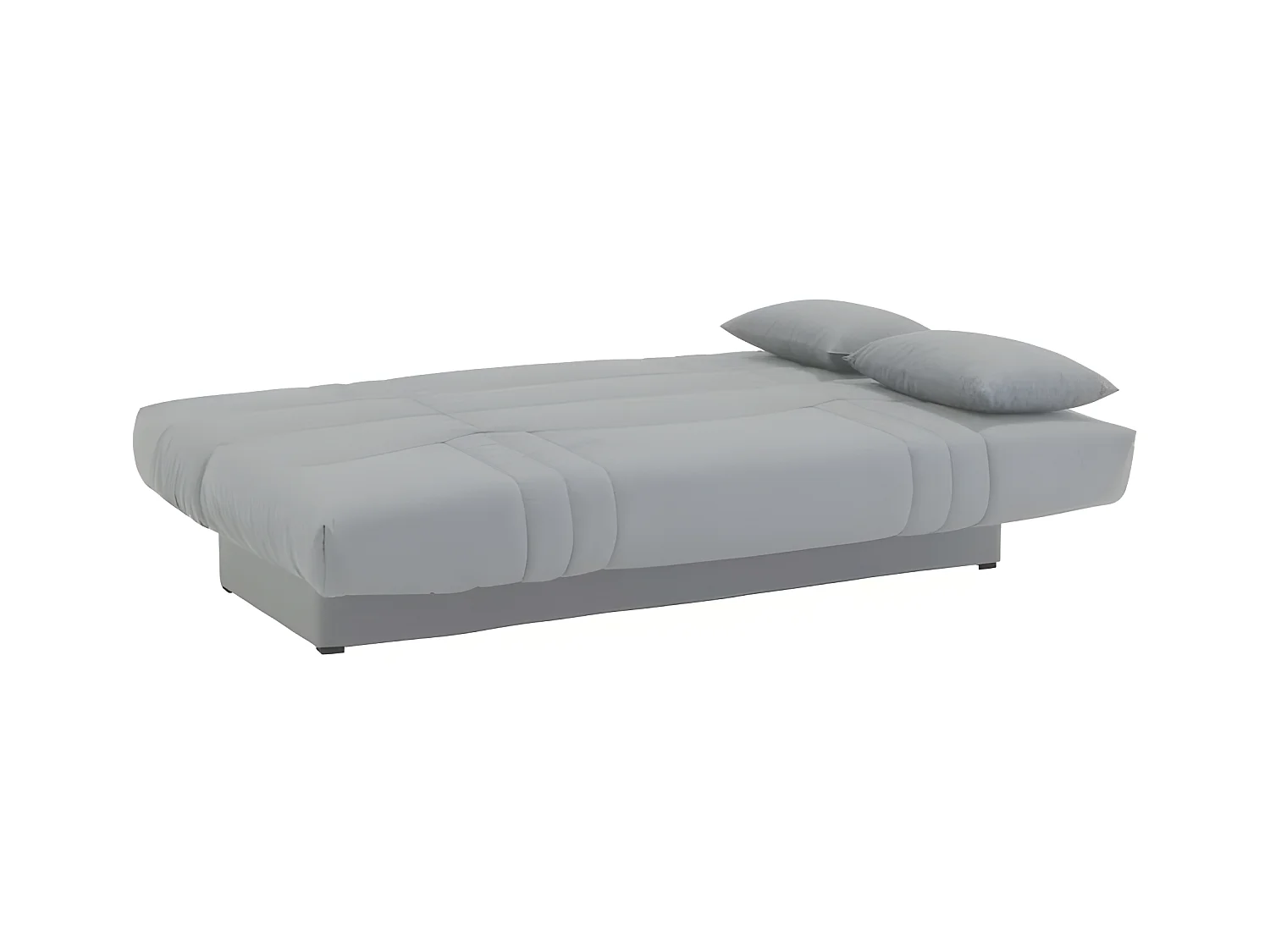 Sofa rozkładana 3-osobowa w jasnoszarym kolorze - Sofa tapicerowana - Wymiary: 190 x 92 cm