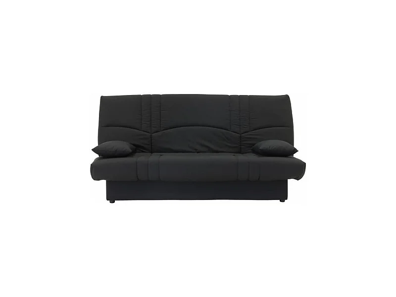 DREAM Banquette clic clac 3 places - Tissu noir - Slyle contemporain - L 190 x P 92 cm