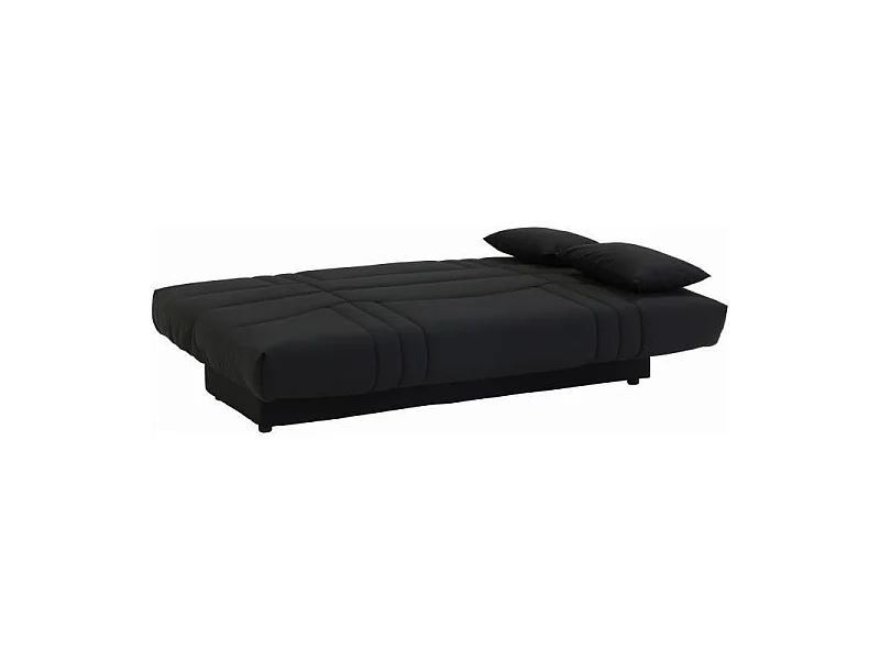 DREAM Banquette clic clac 3 places - Tissu noir - Slyle contemporain - L 190 x P 92 cm