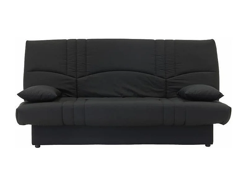 DREAM Banquette clic clac 3 places - Tissu noir - Slyle contemporain - L 190 x P 92 cm