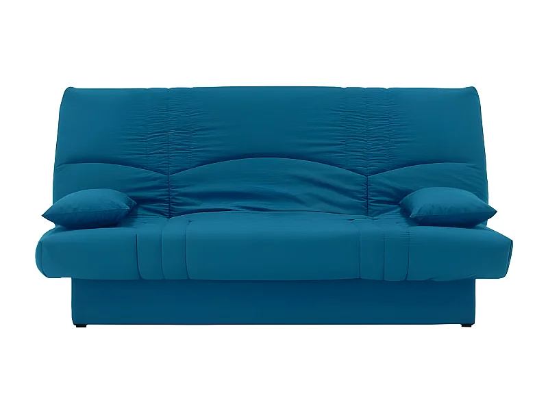 DREAM Banquette clic clac 3 places - Tissu bleu canard - Slyle contemporain - L 190 x P92 cm