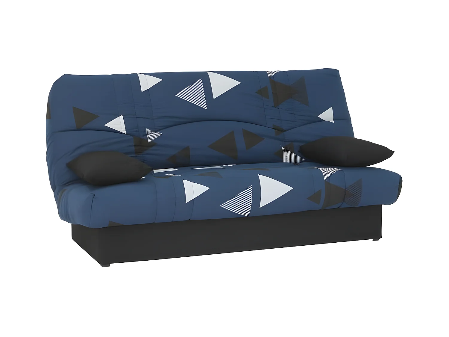 Schlafsofa Clic Clac 3-Sitzer Stoff Bikini Blau im zeitgenössischen Stil