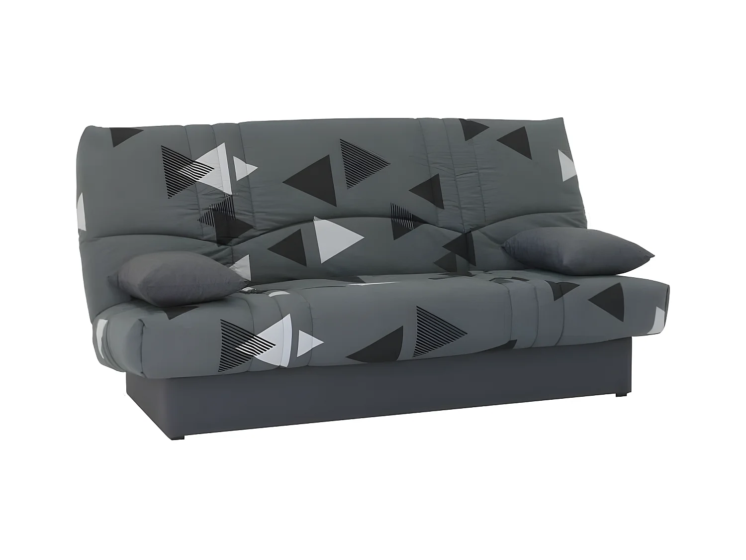 Banquette clic clac 3 places - tissu Bikini gris - Style contemporain -  L 190 x P 92 cm - DREAM