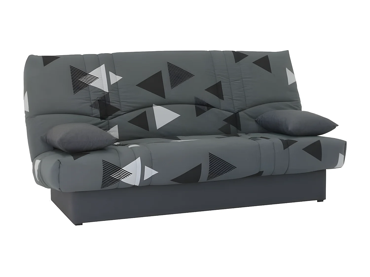 Banquette clic clac 3 places - tissu Bikini gris - Style contemporain -  L 190 x P 92 cm - DREAM