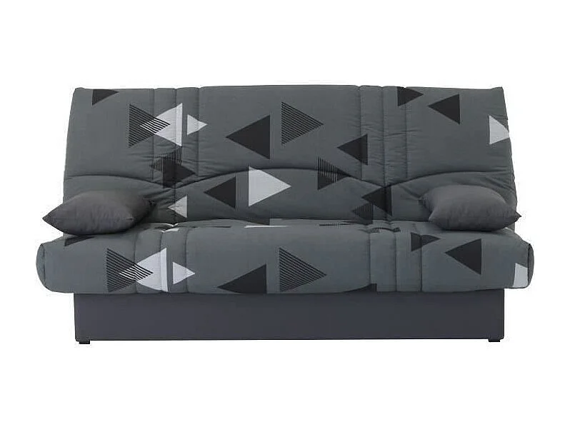 Banquette clic clac 3 places - tissu Bikini gris - Style contemporain -  L 190 x P 92 cm - DREAM