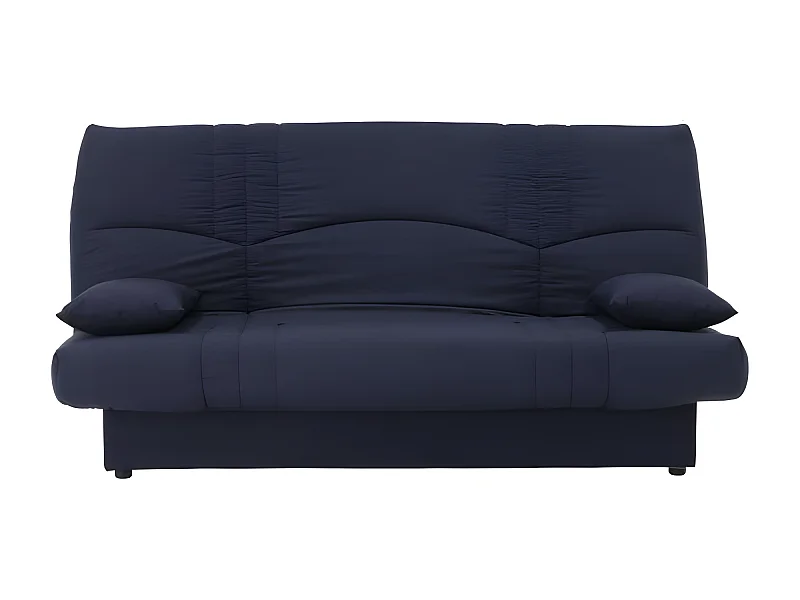 DREAM Banquette clic clac 3 places - Tissu bleu fonce - Slyle contemporain - L 190 x P 92 cm