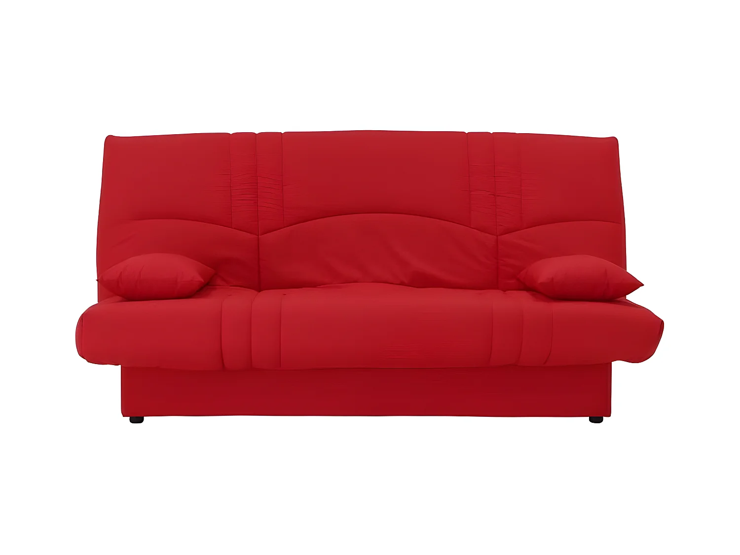 DREAM Banquette clic clac 3 places - Tissu rouge - Slyle contemporain - L 190 x P 92 cm