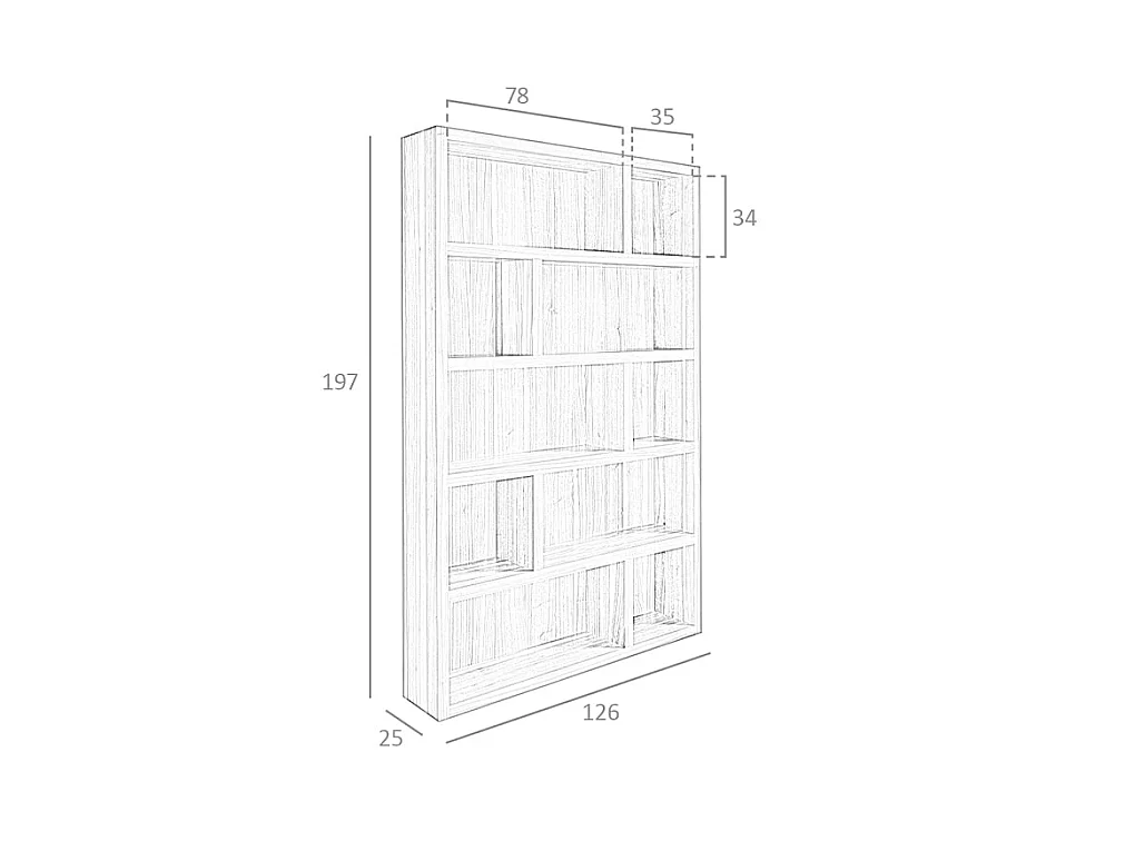 Étagère en bois de noyer 3180 ANGEL CERDA